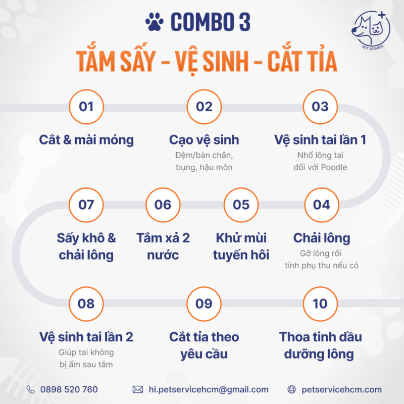 Combo 3 cắt tỉa lông cho thú cưng