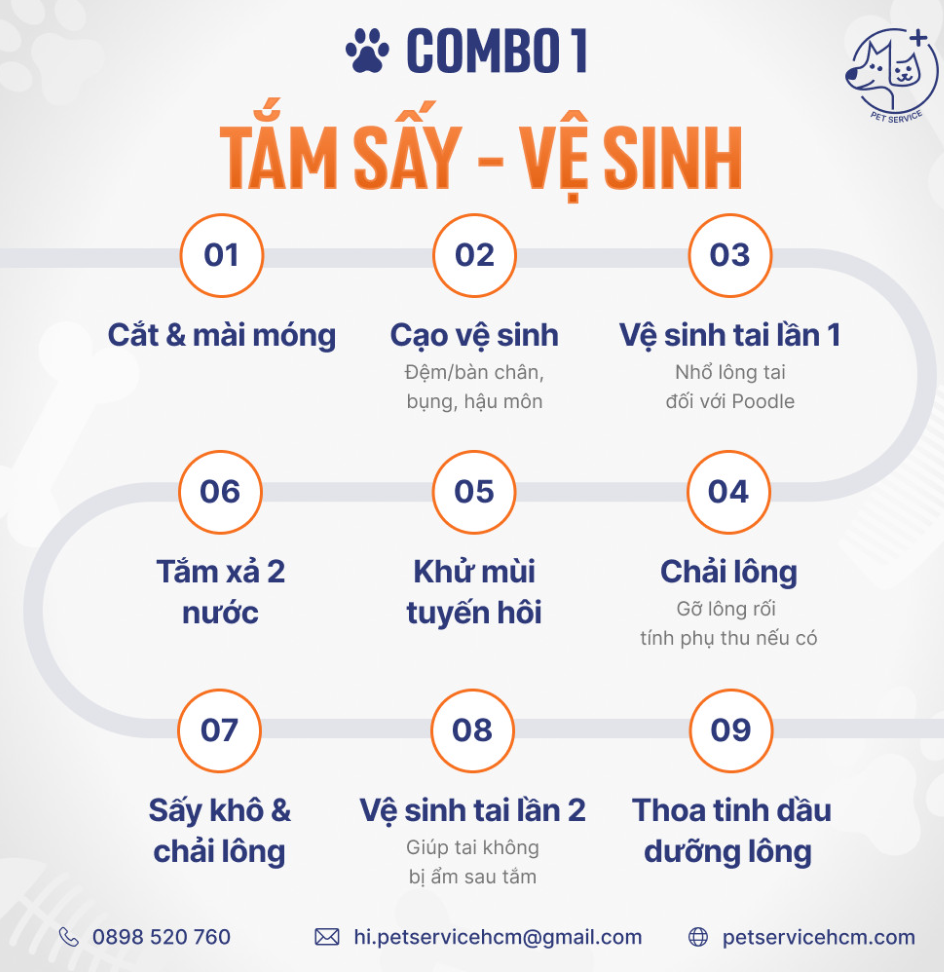 Gói combo 1 Spa Thú Cưng