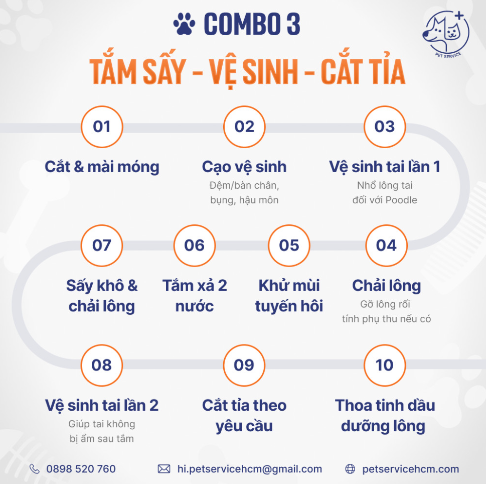 Gói combo 2 Spa Thú Cưng