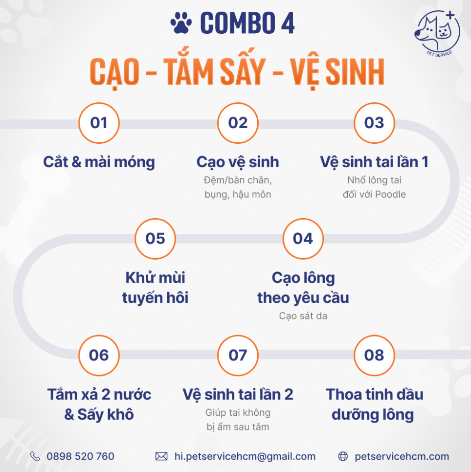 Gói combo 3 Spa Thú Cưng